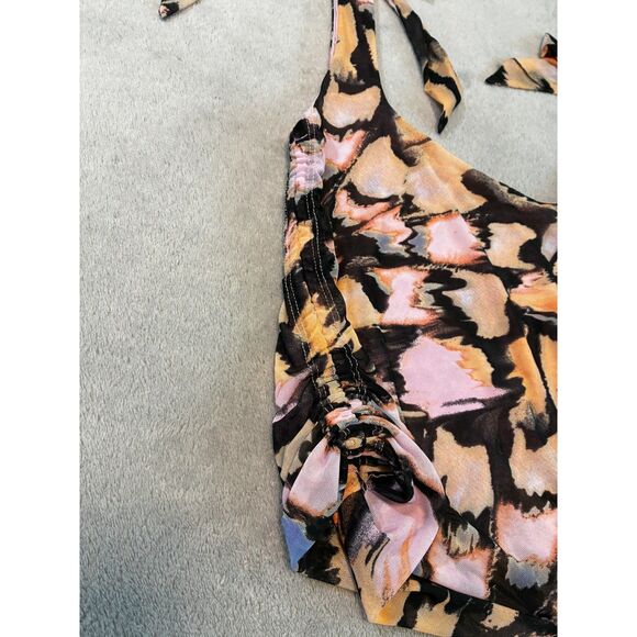 Free People Avenue Ruched Bow Strap Tank Top Small - Picture 3 of 10